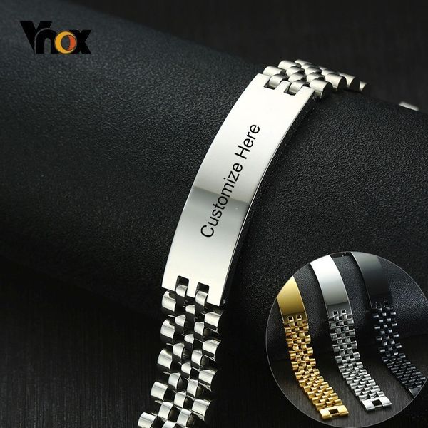 vnox 15mm chunky bracelets for men 3 color stainless steel watch band with id bar design tough man custom jewelry, Black
vnox 15mm chunky bracelets for men 3 color stainless steel watch band with id bar design tough man custom jewelry, Black