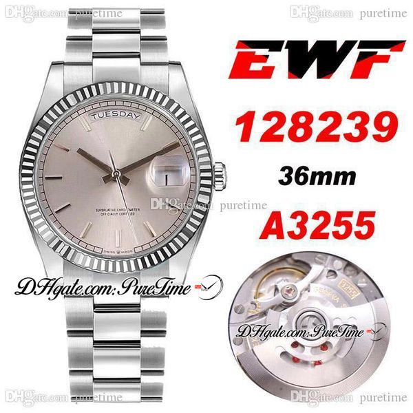 ewf day date 36mm 118239 a3255 automatic mens watch steel case silver dial stick markers stainless steel bracelet 2021 ptrx puretime e5, Slivery;brown
ewf day date 36mm 118239 a3255 automatic mens watch steel case silver dial stick markers stainless steel bracelet 2021 ptrx puretime e5, Slivery;brown
