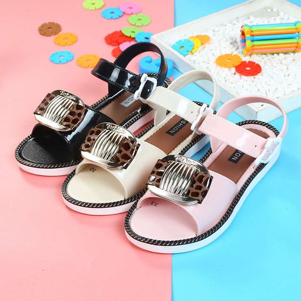 girls' summer 2019 new korean open toe non slip metal square buckle children's sandals, Black;red
girls' summer 2019 new korean open toe non slip metal square buckle children's sandals, Black;red