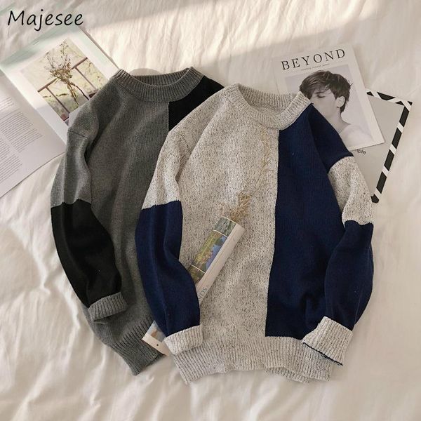 men's sweaters pullover men patchwork leisure fall knitted chic o-neck fashion harajuku teens all-match couples ulzzang ins retro, White;black
men's sweaters pullover men patchwork leisure fall knitted chic o-neck fashion harajuku teens all-match couples ulzzang ins retro, White;black