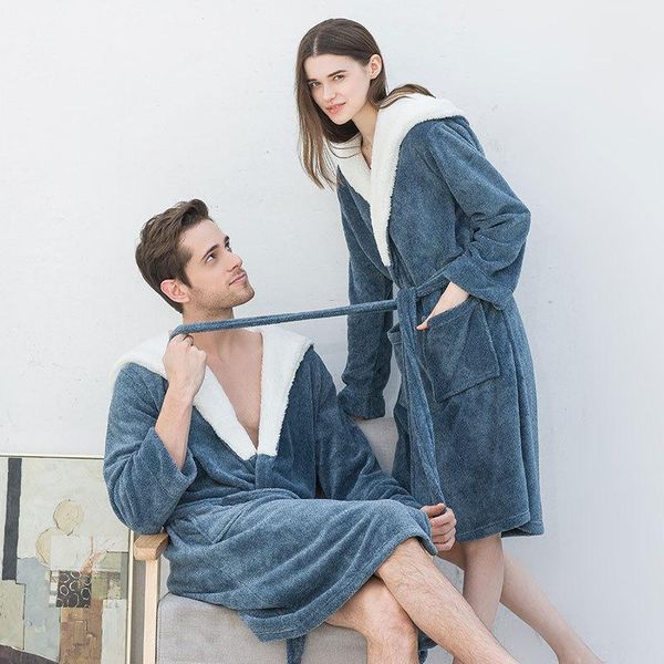 men's sleepwear coral fleece nightgown men spring long sleeve couple bathrobe comfortable home wear fashion women, Black;brown
men's sleepwear coral fleece nightgown men spring long sleeve couple bathrobe comfortable home wear fashion women, Black;brown