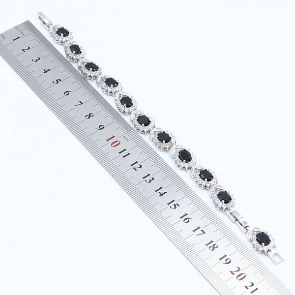 2020 silver color jewelry sets for women wedding black zircon bracelet earrings necklace pendant rings gift box
2020 silver color jewelry sets for women wedding black zircon bracelet earrings necklace pendant rings gift box