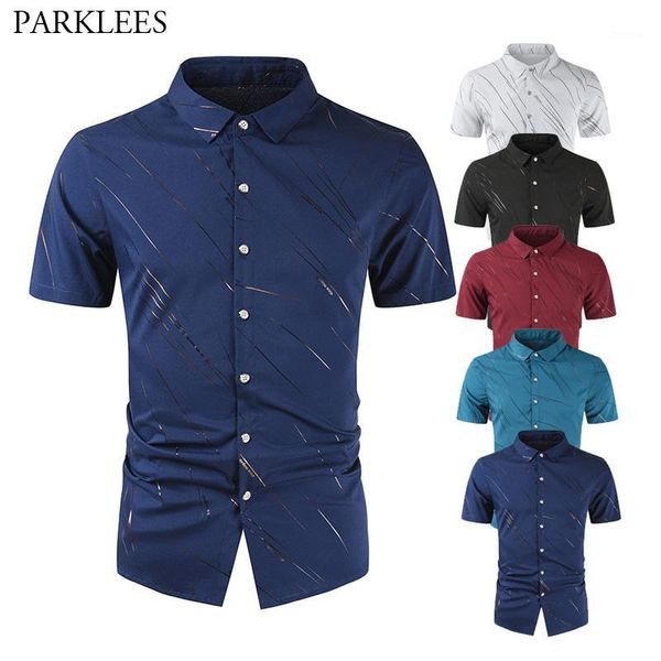 men silk shirt irregular line print mens shirts button slim fit men clothing summer casual business dress shirt short sleeve1, White;black
men silk shirt irregular line print mens shirts button slim fit men clothing summer casual business dress shirt short sleeve1, White;black