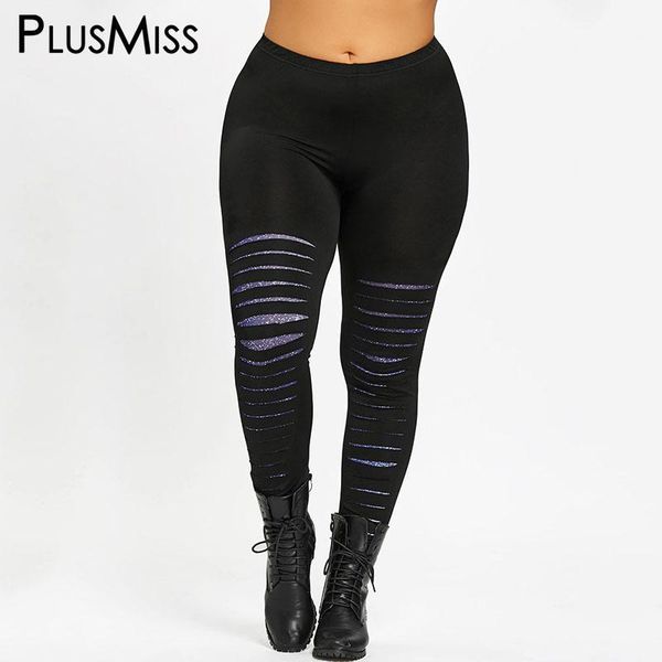 plusmiss plus size 5xl galaxy printed ripped leggings women clothing fitness leggins big size workout legging pant 20201, Black 
plusmiss plus size 5xl galaxy printed ripped leggings women clothing fitness leggins big size workout legging pant 20201, Black