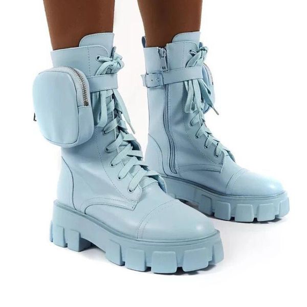 2020 women boots pocket platform blue boots female brand design ankle adults motorcycle sole pouch women shoes, Black
2020 women boots pocket platform blue boots female brand design ankle adults motorcycle sole pouch women shoes, Black