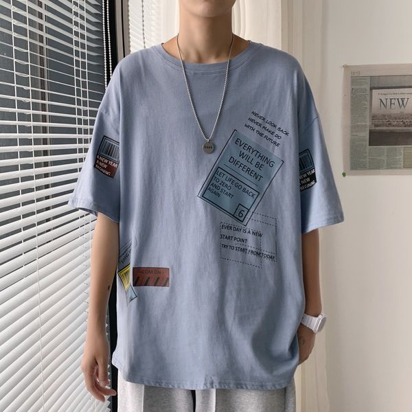 new white blue oversized 2021 men's skateboard hip hop t shirt short sleeves streetwear tees tshirt vbpk, White;black
new white blue oversized 2021 men's skateboard hip hop t shirt short sleeves streetwear tees tshirt vbpk, White;black