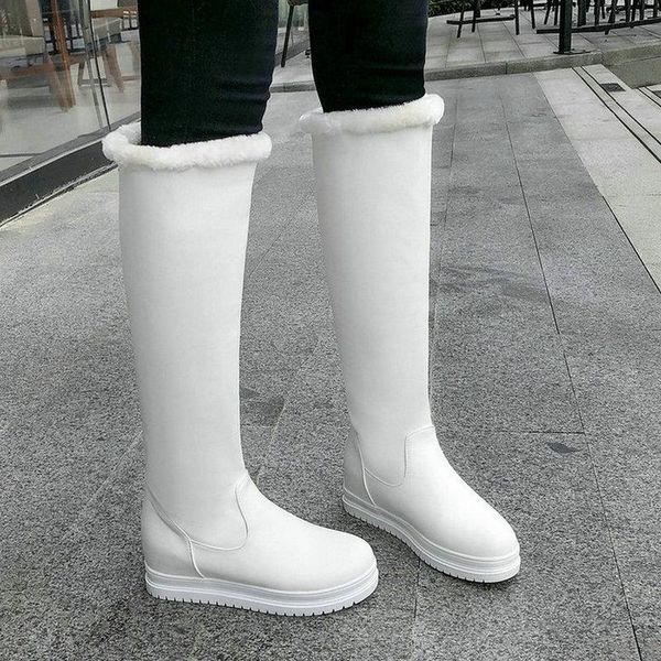 boots 2021 winter warm plush women snow platform height increasing knee high big size 34-43, Black
boots 2021 winter warm plush women snow platform height increasing knee high big size 34-43, Black