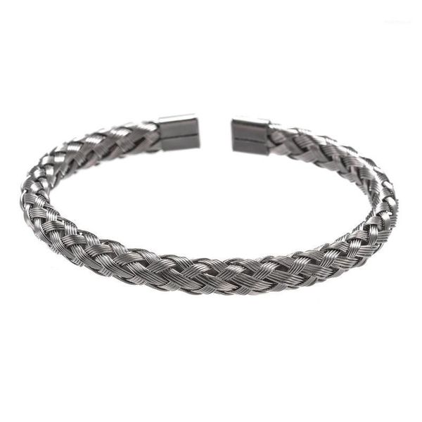 bangle 1pcs coil shape simple charm stainless steel protection end quadrilateral daily jewelry for women1, Black
bangle 1pcs coil shape simple charm stainless steel protection end quadrilateral daily jewelry for women1, Black