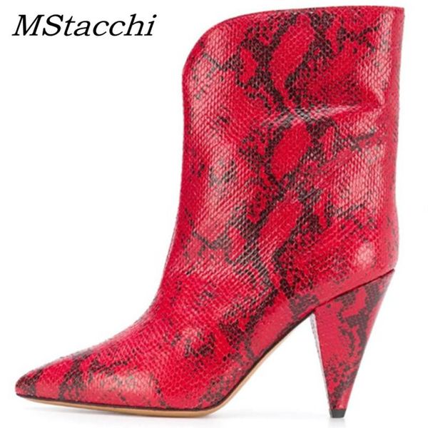 mstacchi women red snake prints ankle boots for woman pointed toe tapered high heels shoes woman slip-on fashion night club boot, Black
mstacchi women red snake prints ankle boots for woman pointed toe tapered high heels shoes woman slip-on fashion night club boot, Black
