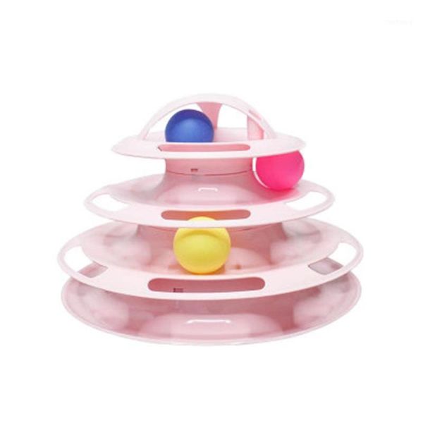 three levels pet cat toy tower tracks disc cat intelligence amusement triple pay disc toys ball training amusement plate1
three levels pet cat toy tower tracks disc cat intelligence amusement triple pay disc toys ball training amusement plate1
