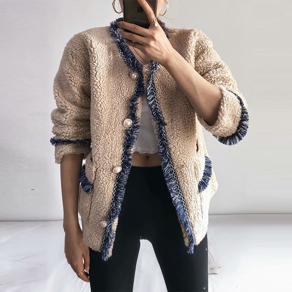 2021 new autumn winter women teddy tassel jackets solid single breasted thick warm cashmere jacket casual girls long sleeves streetwear x46o, Black
2021 new autumn winter women teddy tassel jackets solid single breasted thick warm cashmere jacket casual girls long sleeves streetwear x46o, Black