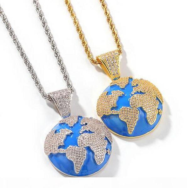 iced out cz bling blue earth pendant necklace mens micro pave cubic zirconia simulated diamonds necklace, Silver
iced out cz bling blue earth pendant necklace mens micro pave cubic zirconia simulated diamonds necklace, Silver