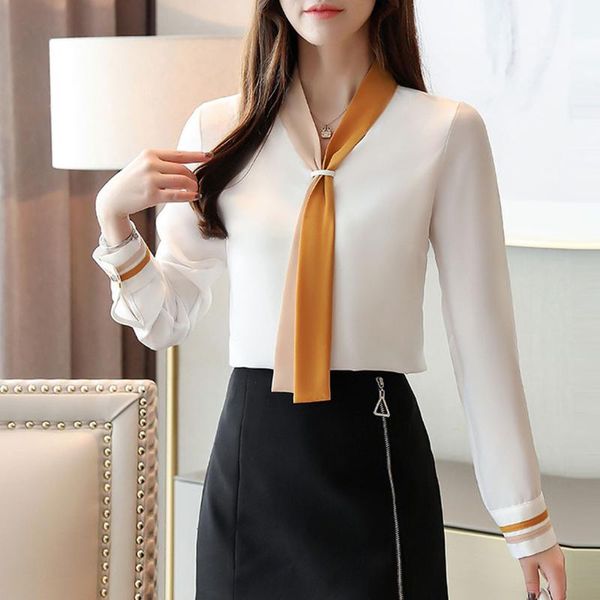 womens blouses shirt solid color loose and bluse vintage long sleeve chiffon blouse moda 2021 mujer blusa feminina, White
womens blouses shirt solid color loose and bluse vintage long sleeve chiffon blouse moda 2021 mujer blusa feminina, White