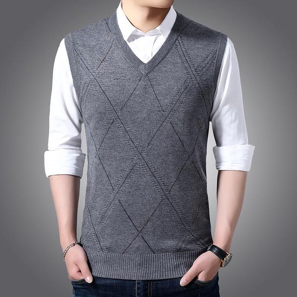 men's sweaters 2021 man cashmere vest casual plaid sweater male sleeveless wool knit jumper v-neck, White;black
men's sweaters 2021 man cashmere vest casual plaid sweater male sleeveless wool knit jumper v-neck, White;black