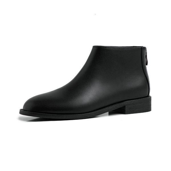 2021 new fashion back women's ankle boots concise thick heels genuine leather winter party basic design shoes woman jyhk, Black
2021 new fashion back women's ankle boots concise thick heels genuine leather winter party basic design shoes woman jyhk, Black