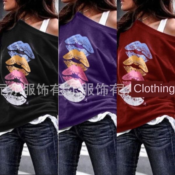 xwnco fall 2019 women's new mouth print t-shirt sleeve shoulder fall long 2019 women's xs7d mouth print long sleeve shoulder t-shi, White
xwnco fall 2019 women's new mouth print t-shirt sleeve shoulder fall long 2019 women's xs7d mouth print long sleeve shoulder t-shi, White