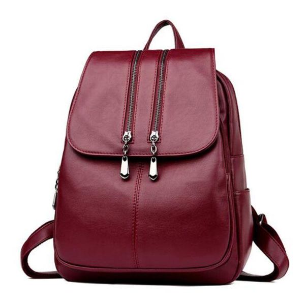 casual double zipper women backpack large capacity school bag for girl brand leather shoulder bag 2020 lady travel backpack
casual double zipper women backpack large capacity school bag for girl brand leather shoulder bag 2020 lady travel backpack