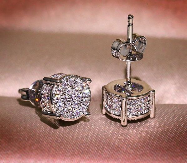 luxury full crystal round earrings white gold yellow gold color white zircon stone wedding stud earrings for women men11, Golden;silver
luxury full crystal round earrings white gold yellow gold color white zircon stone wedding stud earrings for women men11, Golden;silver