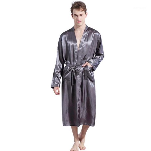 men's sleepwear 2021 spring autumn luxury bathrobe men solid satin pajamas kimono summer male nightgown saten robe albornoz hombre badj, Black;brown
men's sleepwear 2021 spring autumn luxury bathrobe men solid satin pajamas kimono summer male nightgown saten robe albornoz hombre badj, Black;brown