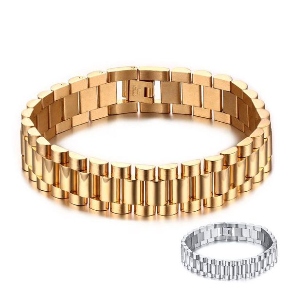 men's bracelet gold-color chunky chain bracelets bangles stainless steel male jewelry, Black
men's bracelet gold-color chunky chain bracelets bangles stainless steel male jewelry, Black