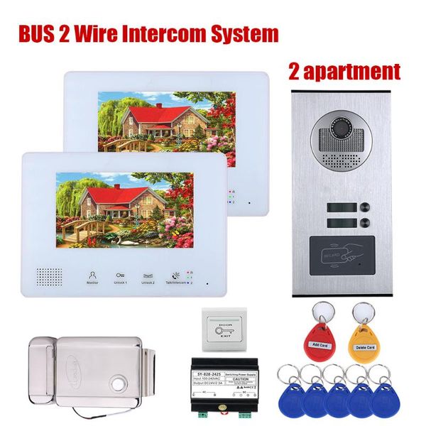 video door phones 2/3/4/5/6 units apartment bus 2 wire phone intercom systems 7 inch kit for electronic lock home night vision
video door phones 2/3/4/5/6 units apartment bus 2 wire phone intercom systems 7 inch kit for electronic lock home night vision