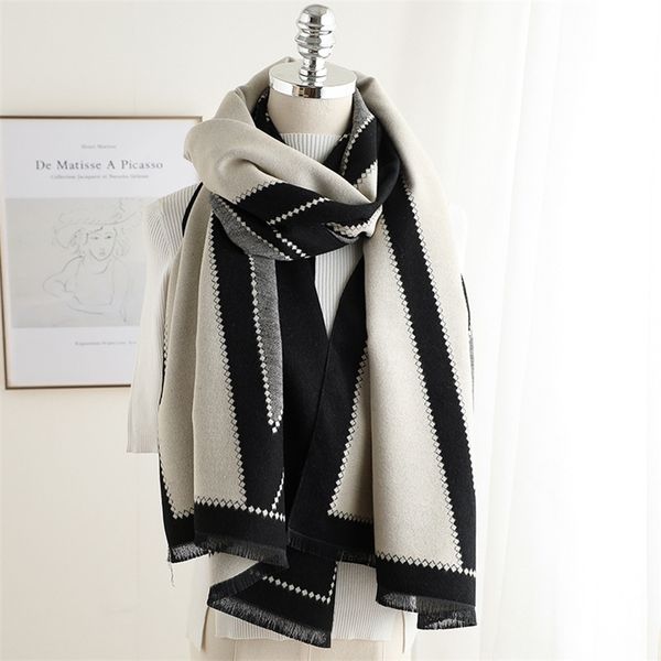 luxury women cashmere pashmina winter scarf thick warm female printed scarves blanket stole high quantity lady gift scarfs 201224, Blue;gray
luxury women cashmere pashmina winter scarf thick warm female printed scarves blanket stole high quantity lady gift scarfs 201224, Blue;gray