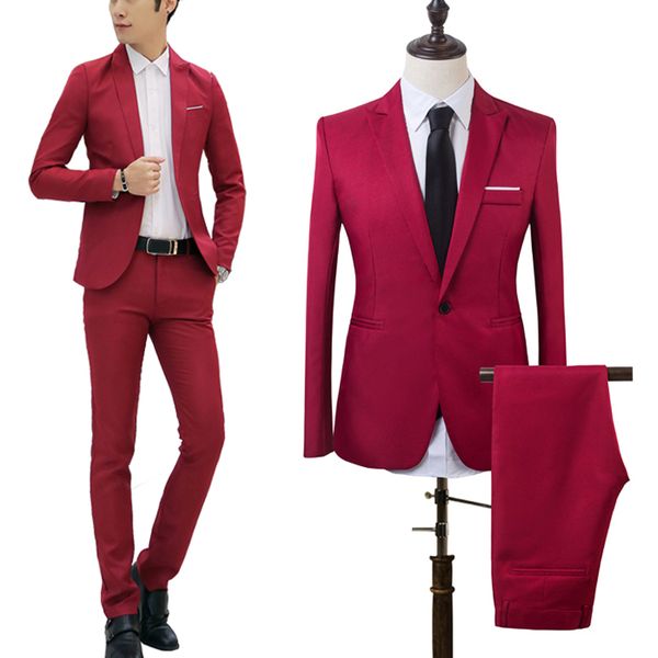 1set men slim fit formal business tuxedos suit coat pants party wedding prom lxh, White;black
1set men slim fit formal business tuxedos suit coat pants party wedding prom lxh, White;black