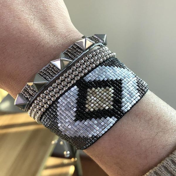 beaded, strands bluestar pulseras mujer 3pcs one set evil eye bangles copper bead handmade miyuki bracelets, Black
beaded, strands bluestar pulseras mujer 3pcs one set evil eye bangles copper bead handmade miyuki bracelets, Black