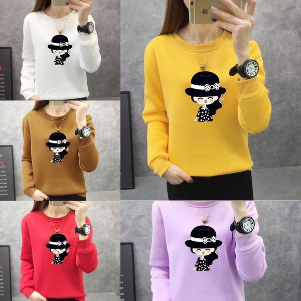 2020 new women's clothing autumn and winter korean style loose large coat woolsweater woolsize sweater women's fleece cartoon prin, Black
2020 new women's clothing autumn and winter korean style loose large coat woolsweater woolsize sweater women's fleece cartoon prin, Black