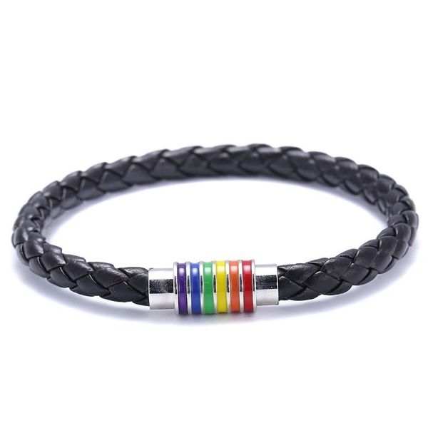 st.kunkka black brown genuine braided leather bracelet women men stainless steel gay pride rainbow magnetic charms bracelet gift f wmtieq
st.kunkka black brown genuine braided leather bracelet women men stainless steel gay pride rainbow magnetic charms bracelet gift f wmtieq