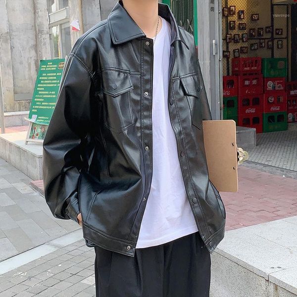 korean black leather jacket men's fashion casual loose motorcycle jackets mens streetwear wild hip-hop bomber jacket men m-2xl1
korean black leather jacket men's fashion casual loose motorcycle jackets mens streetwear wild hip-hop bomber jacket men m-2xl1