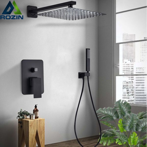 black shower set wall mounted shower faucet mixer 8/10/12/16 inch rainfall bathroom shower tap with handshower rotate bath spout 1011
black shower set wall mounted shower faucet mixer 8/10/12/16 inch rainfall bathroom shower tap with handshower rotate bath spout 1011