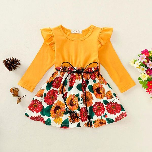 girl's dresses toddler baby girls long sleeve ruffles sunflower print dress clothes flowers round neck kids for winter 20211, Red;yellow
girl's dresses toddler baby girls long sleeve ruffles sunflower print dress clothes flowers round neck kids for winter 20211, Red;yellow