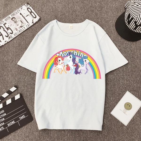 female t shirt harajuku unicorn rainbow pony t shirt women couples loose short sleeve ulzzang t shirt women kawaii, White
female t shirt harajuku unicorn rainbow pony t shirt women couples loose short sleeve ulzzang t shirt women kawaii, White