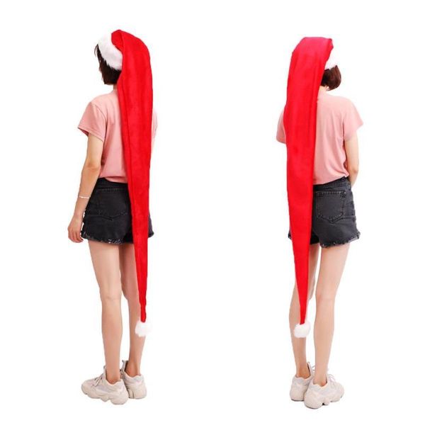 2020 new 1.5m christmas party santa claus long hat velvet red white cap costume xmas long style hats christmas supplies
2020 new 1.5m christmas party santa claus long hat velvet red white cap costume xmas long style hats christmas supplies