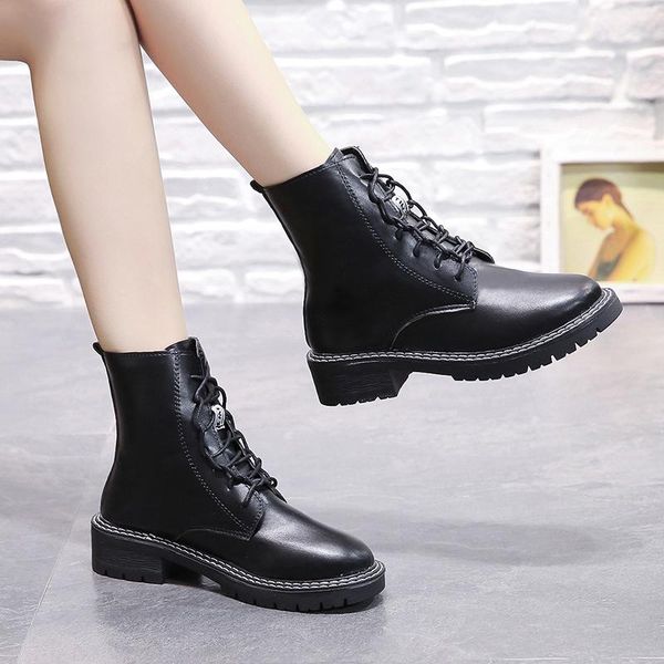 ankle fashion boots winter ankle boots pu leather women work shoes round toe lace-up women shoes black female
ankle fashion boots winter ankle boots pu leather women work shoes round toe lace-up women shoes black female