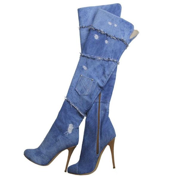 женская над коленом boots pointen toe / peep toe высокие каблуки платформы denim boots синий молнии, Black
женская над коленом boots pointen toe / peep toe высокие каблуки платформы denim boots синий молнии, Black