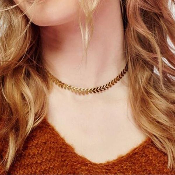 fish bone chain leaves chain sequins choker necklace fashion bohemian jewelry for woman party collar statement necklace, Golden;silver
fish bone chain leaves chain sequins choker necklace fashion bohemian jewelry for woman party collar statement necklace, Golden;silver