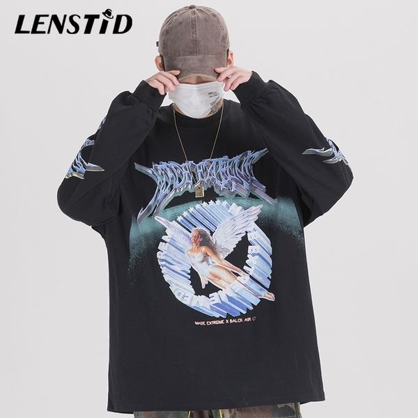 lenstid men hip hop streetwear angel printed t shirt harajuku oversize tshirts long sleeve fashion large t-shirt cotton tee 201203, White;black
lenstid men hip hop streetwear angel printed t shirt harajuku oversize tshirts long sleeve fashion large t-shirt cotton tee 201203, White;black