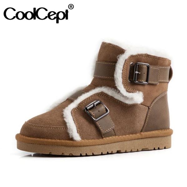 coolcept women snow boots real leather warm plush fur winter shoes woman ankle boots fashion platform short boot size 34-40, Black
coolcept women snow boots real leather warm plush fur winter shoes woman ankle boots fashion platform short boot size 34-40, Black