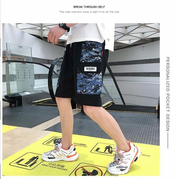 mens prints shorts summer casual drawstring breathable straight cargo shorts male elastic waist short homme, White;black
mens prints shorts summer casual drawstring breathable straight cargo shorts male elastic waist short homme, White;black
