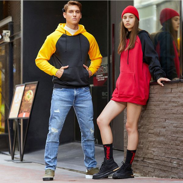 raglan sleeve sweater stitching hoodie men's sweater letter pullover long sleeve warm straight hooded collar sweater, Black
raglan sleeve sweater stitching hoodie men's sweater letter pullover long sleeve warm straight hooded collar sweater, Black