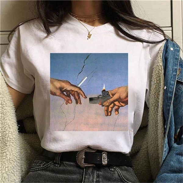 michelangelo tshirt women fashion grunge aesthetic sistina hands t shirt female funny print streetwear casual tee t-shirt, White
michelangelo tshirt women fashion grunge aesthetic sistina hands t shirt female funny print streetwear casual tee t-shirt, White
