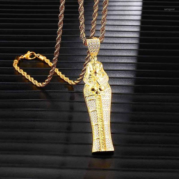 pendant necklaces d&z religion egyptian pharaoh iced out paved zircon mummy for men hip hop rock jewelry1, Silver
pendant necklaces d&z religion egyptian pharaoh iced out paved zircon mummy for men hip hop rock jewelry1, Silver