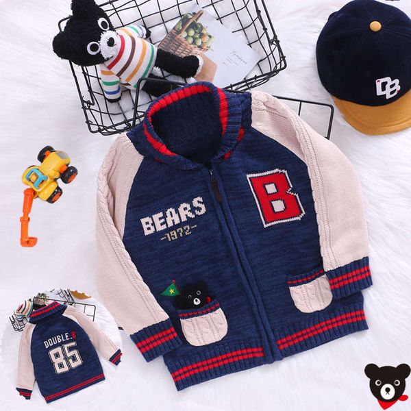 miki children's clothing db tide cartoon black bear head double layer t-shirt long sve sweater coat, Blue
miki children's clothing db tide cartoon black bear head double layer t-shirt long sve sweater coat, Blue