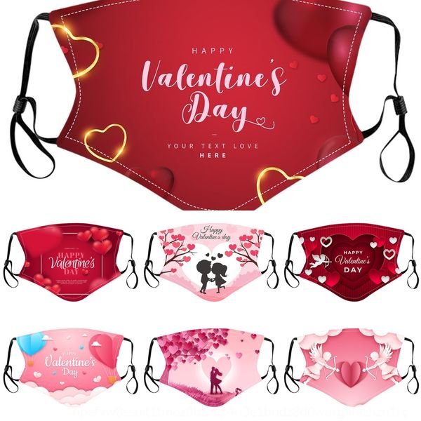 s7eev день святого валентина взрослый печатная маска хлопковая пылезащитная мойка pm2.5 фильтр часть пара маска ткань