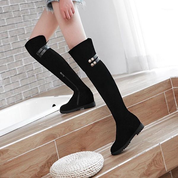 women shoes 2021 winter nubuck wedges over-the-knee boots for women big size 34-451, Black
women shoes 2021 winter nubuck wedges over-the-knee boots for women big size 34-451, Black