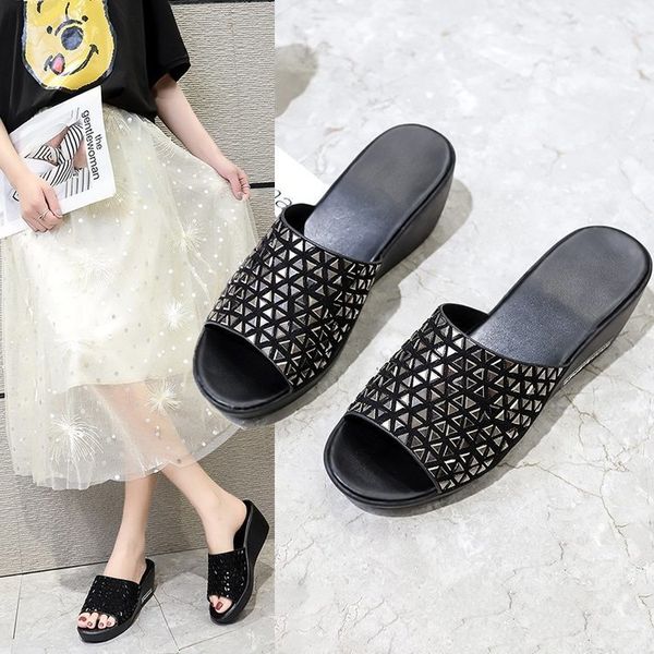 bling women sandals summer fashion high wedge heel sandals crystal casual ladies shoes high heels rhinestone women slippers x1020, Black
bling women sandals summer fashion high wedge heel sandals crystal casual ladies shoes high heels rhinestone women slippers x1020, Black