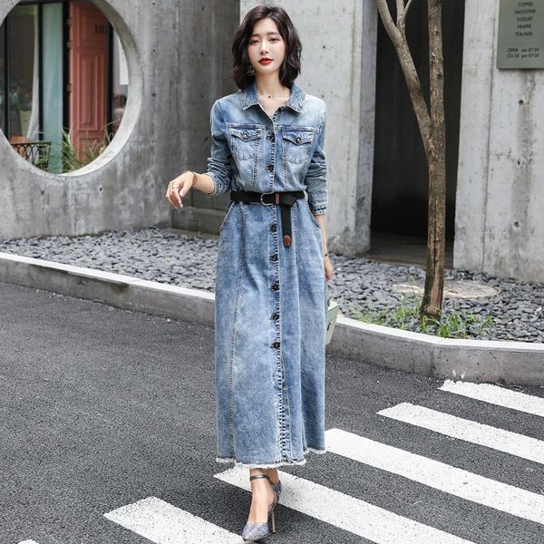 dress women's new autumn slim denim denim skirtdress 2020 long sleeve waistline slim skirt temperament medium length shirt skirt fem5m, Black;gray
dress women's new autumn slim denim denim skirtdress 2020 long sleeve waistline slim skirt temperament medium length shirt skirt fem5m, Black;gray