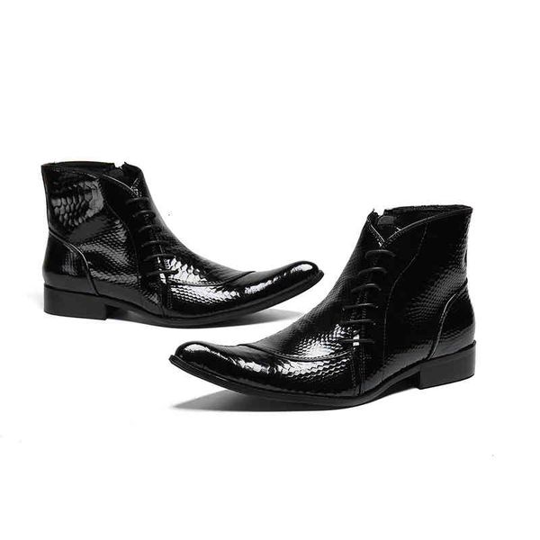 leather mens patent black boots elegant boss ankle cool male dress shoes italian 11#202/20d50
leather mens patent black boots elegant boss ankle cool male dress shoes italian 11#202/20d50
